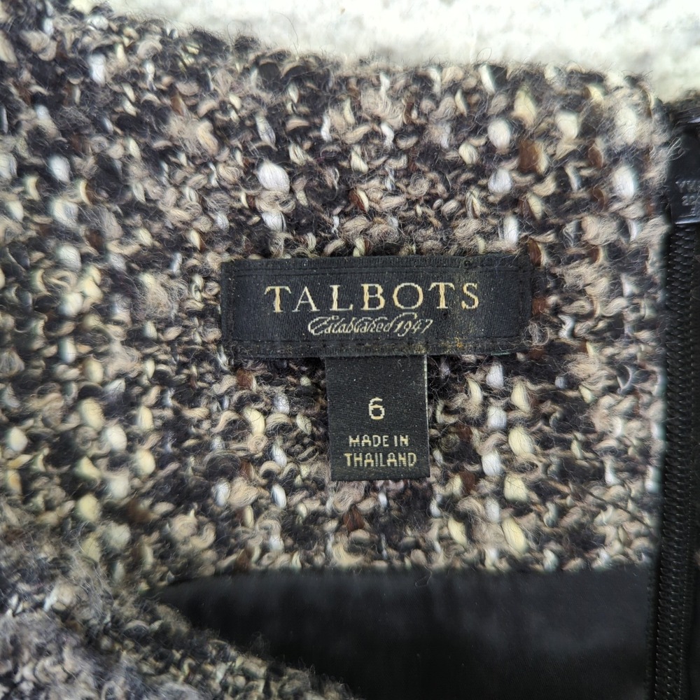 Talbots Womens‎ Sheath Dress Size 6 Tweed Knee Length Sleeveless Business Casual - Picture 3 of 9